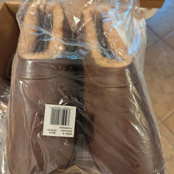 Haggar Memory Foam Men's Slippers/Houseshoes L Brown - Picture 3 of 6